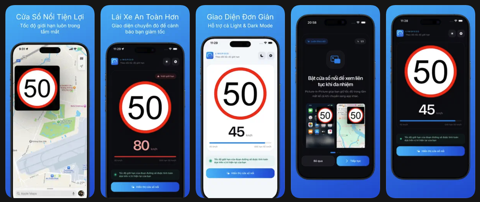 LimSpeed - Ứng dụng cảnh báo Tốc độ giới hạn đã chính thức có mặt trên App Store.